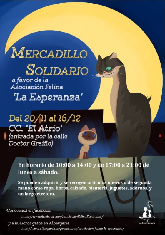 Foto Mercadillo solidario en el C. C. El Atrio (Avilés) a favor de la Asociación Felina La Esperanza